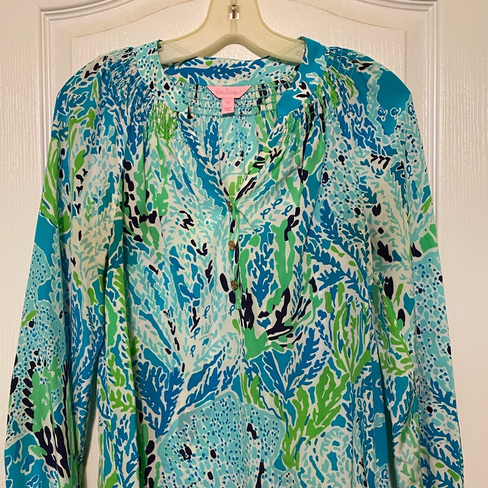 Lilly Pulitzer Silk Elsa Tunic Shirt